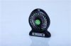 Portable USB fan strong winds with battery charging cable led light rechargeable fan