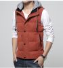 mens autumn/winter three layer  cotton padded leisure vest &amp;amp; waistcoat with hood