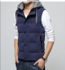 mens autumn/winter three layer  cotton padded leisure vest &amp;amp; waistcoat with hood