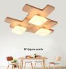 SL LED DIY pendant lamp north european jigsaw puzzle wood pendant lights bedroom jigsaw wood pendant light fixture YJ6008