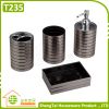 Hotel Metal Bathroom Accessory Set With Dispenser Tumbler Toothbrush Holder Soap Dish