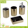 Hotel Metal Bathroom Accessory Set With Dispenser Tumbler Toothbrush Holder Soap Dish