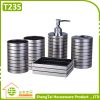 Hotel Metal Bathroom Accessory Set With Dispenser Tumbler Toothbrush Holder Soap Dish