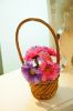 wicker flower basket/pots       wood flower pots