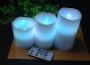 pillar shape color changing remote LED candle