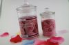 decorative scented glass jar candle with lid