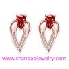 Gold Plated Costume Fashion Zircon Jewelry Earrings