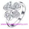 Silver Plated Costume Fashion Zircon Jewelry Rings