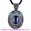 Silver Plated Costume Fashion Gemstone Jewelry China Style Women Ladies Necklaces