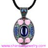 Silver Plated Costume Fashion Jewelry China Style Corumdum Gemstone Women Woman Ladies Party Necklaces