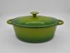 Gourmand enamel cast iron oval dutch oven with cover