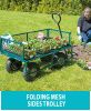 HEAVY DUTY GARDEN METAL CART TROLLEY TRAILER WHEELBARROW WITH LINING LARGE CART