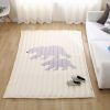 100% cotton rug with black bear