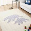 100% cotton rug with black bear