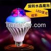 RGB rotating color crystal led bulb  disco  party lighting