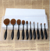 10pcs oval brush set, oval makeup brush set, tooth brush makeup brush set