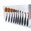 10pcs oval brush set, oval makeup brush set, tooth brush makeup brush set