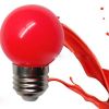 CE ROHS e27 christmas 1w plastic colorful led bulb g45