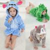 Organic bamboo fiber Shark Baby Gown Wrap Hooded bath robe