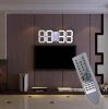 Large Font Remote Control LED Digital Wall Clock Modern Design For Home Decor School Train Station 3D Decoration Stereo Clock