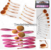 Best Selling Products 10pcs Oval Makeup Brush, Cosmetic Makeup Brushes