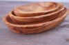 Olive Wood Set of 3 Oval Dishes bowls (stackable), serving nuts, olives, sweets