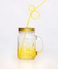 16oz Factory Price Glass Mason Jar Wide Mouth With Straw Lid