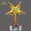 Crystal Starfish Shape Craft Color Hand Blown Glass Trophy