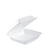 White Foam Hinged Lid Containers