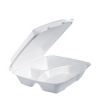 White Foam Hinged Lid Containers