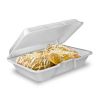 White Foam Hinged Lid Containers