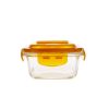 pyrex glass food container with airtight lid