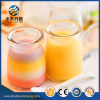 Hot selling 100ml round clear glass pudding bottle