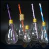 Hot selling clear light bulb bottle glass beverage bottle