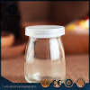 Hot selling 100ml round clear glass pudding bottle