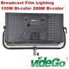 videGo LED film shooting Panel Light continuous lighting 100W Bi-Color panel light 1X1 Studio Light High CRI>97 Kino Flo Film Shooting Light High Power 200W Daylight Soft Panel Light Continuous Lightin