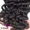 T1 Hair Mixed Length 3pcs Grade 7A Unprocessed Virgin Brazilian Deep Wave Hair Weft Human Hair Weave Natural Black #1B