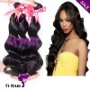 T1 Hair Best Qaulity Grade 7A Brazilian Virgin Human Hair Extensions Brazilian Loose Wave 3 Bundles 300 Grams Unprocessed Natural Color Extensions