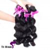 T1 Hair Best Qaulity Grade 7A Brazilian Virgin Human Hair Extensions Brazilian Loose Wave 3 Bundles 300 Grams Unprocessed Natural Color Extensions