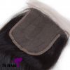 T1 Hair Grade 6A 3 Bundles Brazilian Virgin Remy Loose Wave Hair Weave Extensions with 4*4 Free Part Silk Base Lace Closure Natural Black 