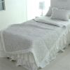 Slim summer quilt frilly flower bedding