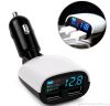 Dual USB Car Charger Adapter 2.4A + 1.0A Voltage Monitor Auto Car Charger