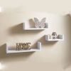 W shaped floating shelf