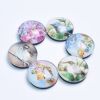 round shape crystal glass fridge magnet for refrigerator