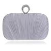  Womens Silk Satin Pleated Evening Bag