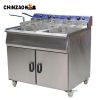 Commercial Electric Deep Fat Fryer with Cabinet Double Tanks Four Baskets DZL-96V