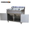 Commercial Electric Deep Fat Fryer with Cabinet Double Tanks Four Baskets DZL-96V