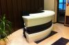 TW small front desk reception counter,half round artificial marble reception desk