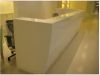 TW small front desk reception counter,half round artificial marble reception desk