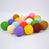 Handmade Rainbow Cotton Ball Light Festival Party Wedding Decoration Battery